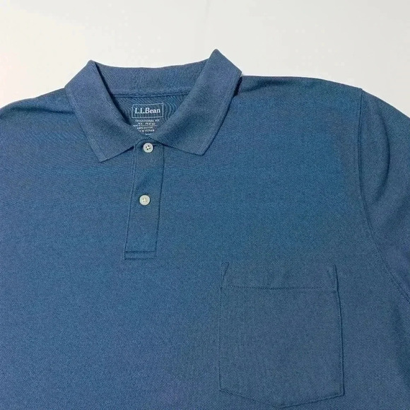 LlBean Short Sleeve  polo. Men's XL Reg. - Picture 5 of 6